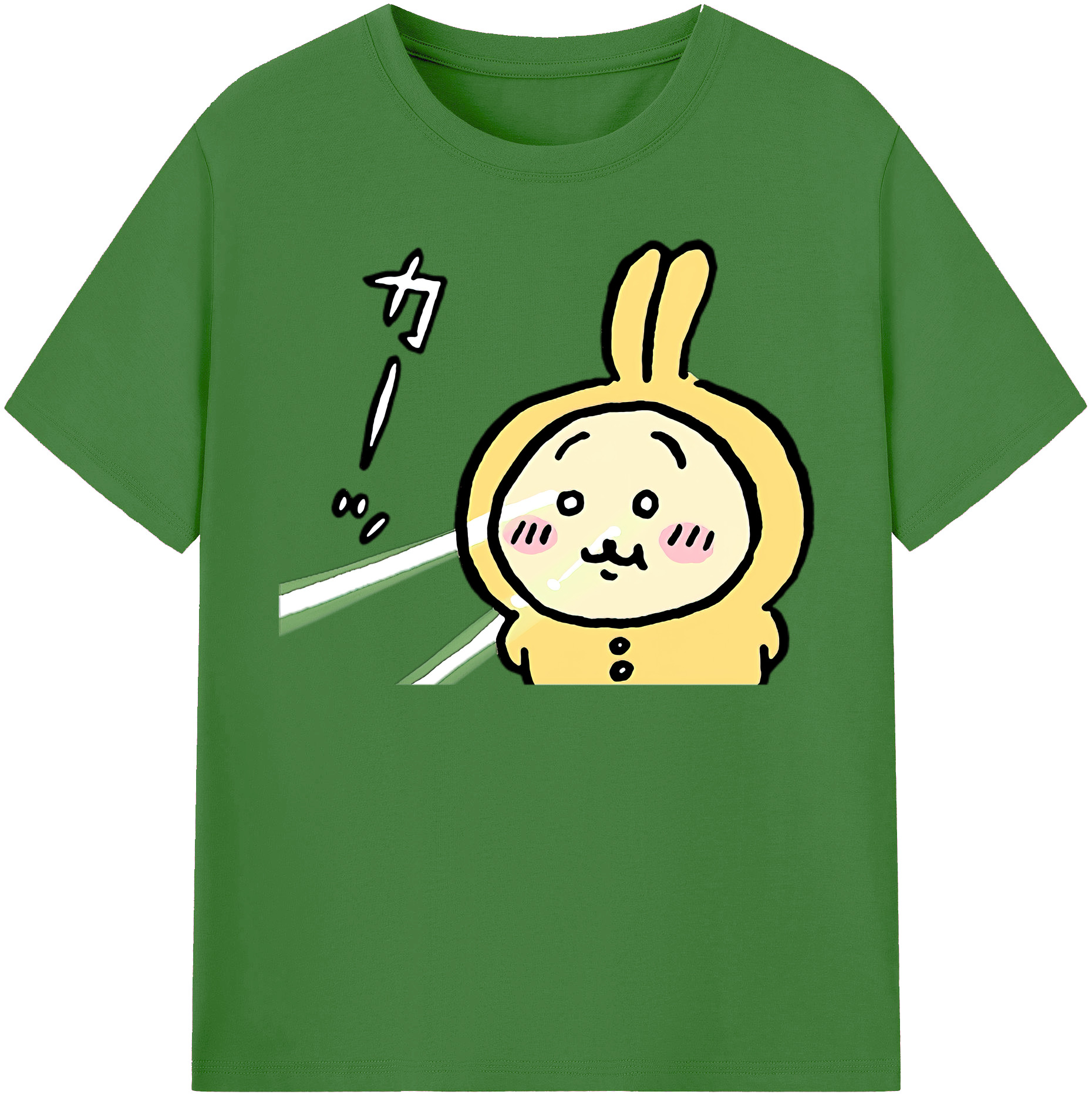 （画像用） ちいかわ うさぎ Chii-kawa usagi レディースカジュアルプリントTシャツ（綿100％）